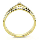 Silver Jewelry Rings Yellow Gold Ring DA250 Gold - Stainless Steel Ring with AAA Grade CZ Alamode Fashion Jewelry Outlet