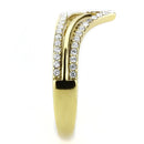 Silver Jewelry Rings Yellow Gold Ring DA250 Gold - Stainless Steel Ring with AAA Grade CZ Alamode Fashion Jewelry Outlet