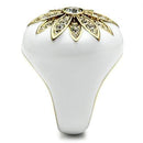 Silver Jewelry Rings Yellow Gold Ring GL326 Gold - Brass Ring with Top Grade Crystal Alamode Fashion Jewelry Outlet