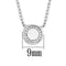 Charm Necklace 3W447 Rhodium Brass Necklace with AAA Grade CZ