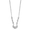 Charm Necklace 3W448 Rhodium Brass Necklace with AAA Grade CZ