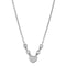 Charm Necklace 3W449 Rhodium Brass Necklace with AAA Grade CZ
