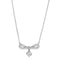 Charm Necklace 3W452 Rhodium Brass Necklace with AAA Grade CZ