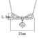 Charm Necklace 3W452 Rhodium Brass Necklace with AAA Grade CZ