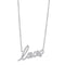Charm Necklace 3W453 Rhodium Brass Necklace with AAA Grade CZ