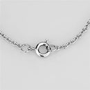 Charm Necklace 3W457 Rhodium Brass Necklace with AAA Grade CZ