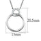 Charm Necklace 3W717 Rhodium Brass Necklace with AAA Grade CZ