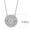 Silver Necklaces Charm Necklace DA335 No Plating Stainless Steel Necklace with AAA Grade CZ Alamode Fashion Jewelry Outlet
