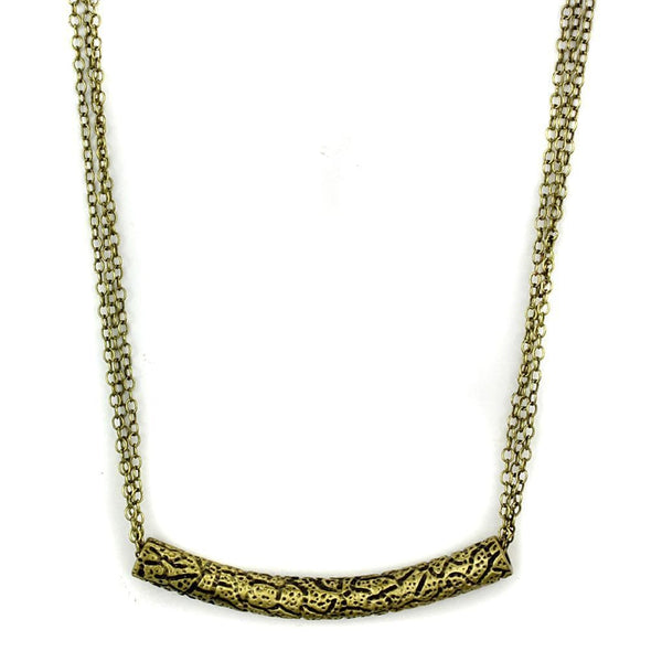 Charm Necklace LO3725 Antique Copper Brass Necklace