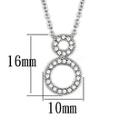 Cute Necklaces 3W421 Rhodium Brass Necklace with AAA Grade CZ