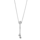 Cute Necklaces 3W424 Rhodium Brass Necklace with AAA Grade CZ