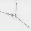 Cute Necklaces 3W424 Rhodium Brass Necklace with AAA Grade CZ