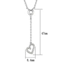 Cute Necklaces 3W425 Rhodium Brass Necklace with AAA Grade CZ
