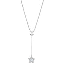 Cute Necklaces 3W426 Rhodium Brass Necklace with AAA Grade CZ
