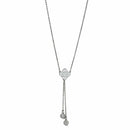 Cute Necklaces 3W427 Rhodium Brass Necklace with AAA Grade CZ