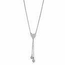 Cute Necklaces 3W428 Rhodium Brass Necklace with AAA Grade CZ