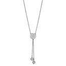 Cute Necklaces 3W429 Rhodium Brass Necklace with AAA Grade CZ