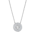 Cute Necklaces 3W434 Rhodium Brass Necklace with AAA Grade CZ