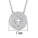 Cute Necklaces 3W434 Rhodium Brass Necklace with AAA Grade CZ