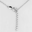 Cute Necklaces 3W434 Rhodium Brass Necklace with AAA Grade CZ