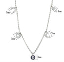 Cute Necklaces 3W439 Rhodium Brass Necklace with AAA Grade CZ
