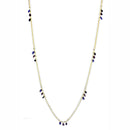 Gold Chain Necklace 3W1538 Gold Brass Necklace with Semi-Precious