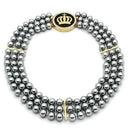 Gold Necklace For Women LO2645 Gold Brass Necklace with Semi-Precious