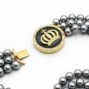 Gold Necklace For Women LO2645 Gold Brass Necklace with Semi-Precious