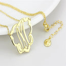 Gold Necklace LO4688 Flash Gold Brass Necklace
