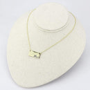 Gold Necklace LO4699 Flash Gold Brass Necklace with Top Grade Crystal