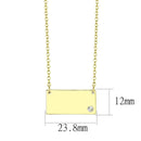 Gold Necklace LO4700 Flash Gold Brass Necklace with Top Grade Crystal