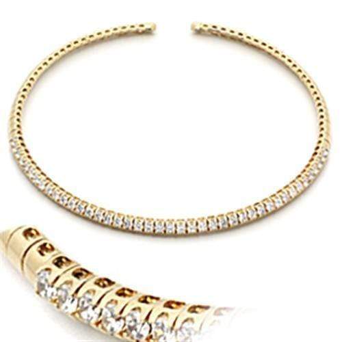 Gold Necklace LO830 Gold Brass Necklace with AAA Grade CZ