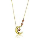 Gold Necklace TK2796 Gold & Light Brown (Light coffee) Stainless Steel Necklace