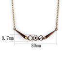 Gold Necklace TK2823 Rose Gold & Stainless Steel Necklace with Crystal