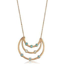 Gold Necklace TK2857 Rose Gold - Stainless Steel Necklace with Crystal