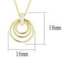 Gold Necklace TS601 Gold 925 Sterling Silver Necklace with AAA Grade CZ