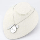 Necklace LO4693 Rhodium+Brushed Brass Necklace with Top Grade Crystal