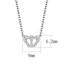 Silver Necklaces Necklace LO4694 Rhodium Brass Necklace with Top Grade Crystal Alamode Fashion Jewelry Outlet