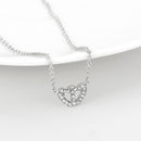 Necklace LO4694 Rhodium Brass Necklace with Top Grade Crystal