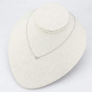 Necklace LO4694 Rhodium Brass Necklace with Top Grade Crystal
