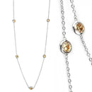 Silver Necklaces Necklace LO4703 Imitation Rhodium Brass Necklace with AAA Grade CZ Alamode Fashion Jewelry Outlet