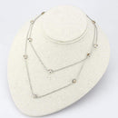 Necklace LO4703 Imitation Rhodium Brass Necklace with AAA Grade CZ
