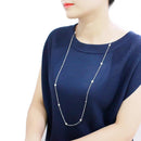 Necklace LO4704 Rhodium Brass Necklace with AAA Grade CZ