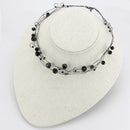 Necklace LO4714 Ruthenium White Metal Necklace with Synthetic in Jet