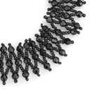 Necklace LO4715 Rhodium Brass Necklace with Synthetic in Jet