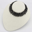 Necklace LO4715 Rhodium Brass Necklace with Synthetic in Jet
