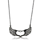 Necklace TK3496 Black - Stainless Steel Necklace with Top Grade Crystal