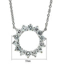 Silver Necklaces Necklaces For Women 3W072 Rhodium Brass Necklace with AAA Grade CZ Alamode Fashion Jewelry Outlet