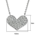 Silver Necklaces Necklaces For Women 3W076 Rhodium Brass Necklace with AAA Grade CZ Alamode Fashion Jewelry Outlet