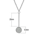 Necklaces For Women 3W077 Rhodium Brass Necklace with AAA Grade CZ